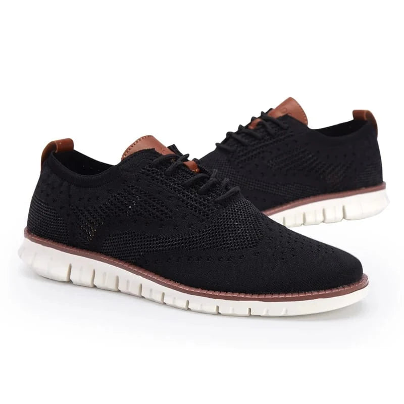 Swift – Herren Sneaker Ultrabequeme Allwetter-Schuhe aus Premium-Strick – Schwarz