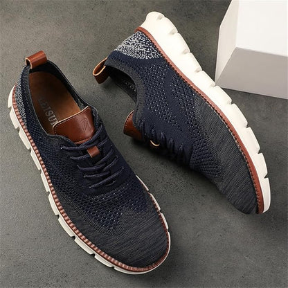 Swift – Herren Sneaker Ultrabequeme Allwetter-Schuhe aus Premium-Strick – Marineblau